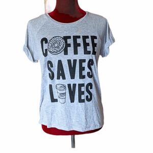 Freeze Coffee Save Lives Grey TShirt Size Small